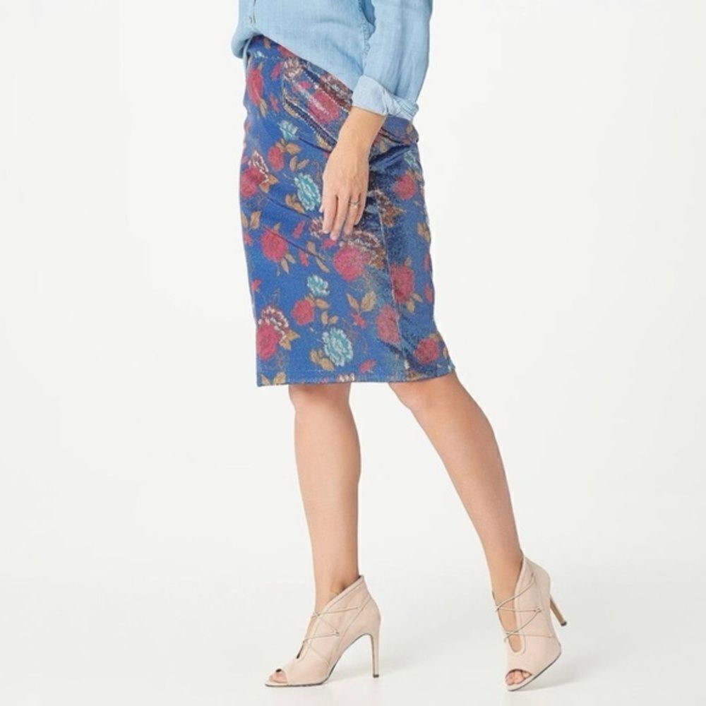 G.l.L.l. Got It Love Blue Sequin Pencil Skirt NWT